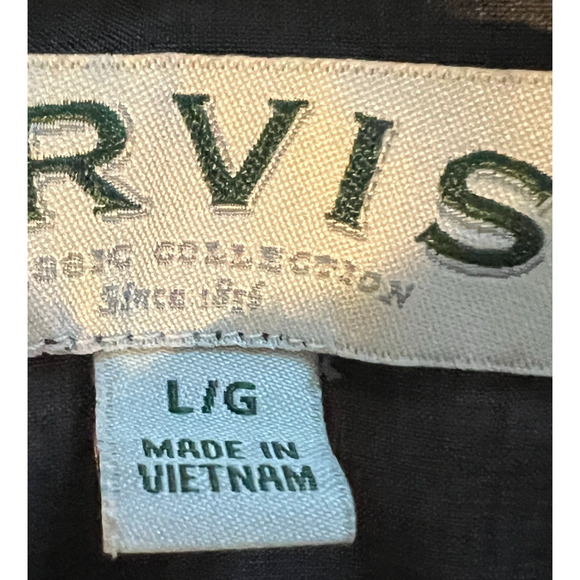 Orvis Mens Short Sleeve Shirt Size L Gray Button Up Collar Pockets Casual - Picture 3 of 12